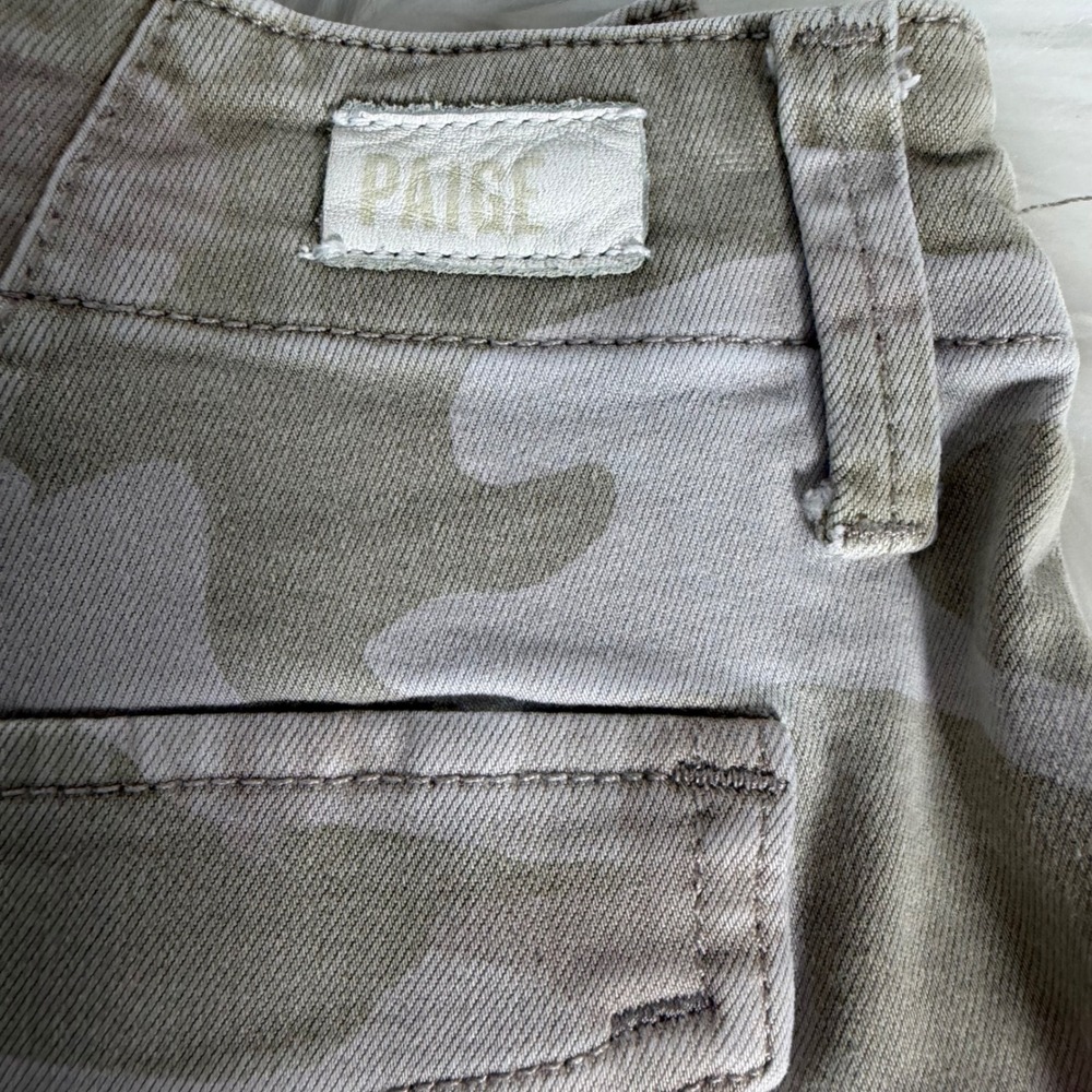 PAIGE Mayslie Camo Jogger Pants Green Tan Utility Slim Fit Size 28 - Picture 7 of 11